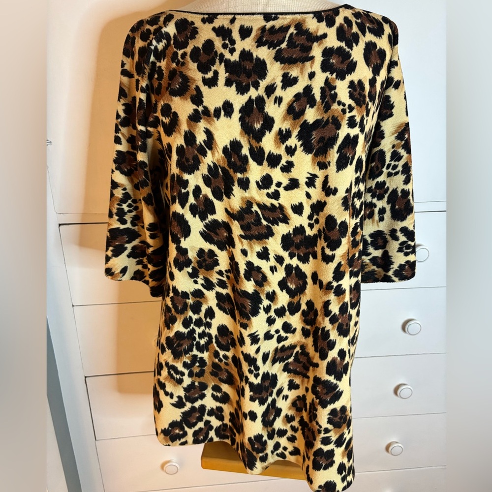 Vintage Leopard Print Terrycloth Swim Cover - Picture 2 of 11